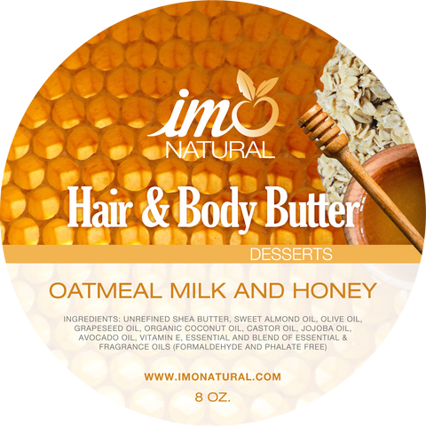 8oz Beauty Oatmeal Milk and Honey Body Butter - ImoNatural