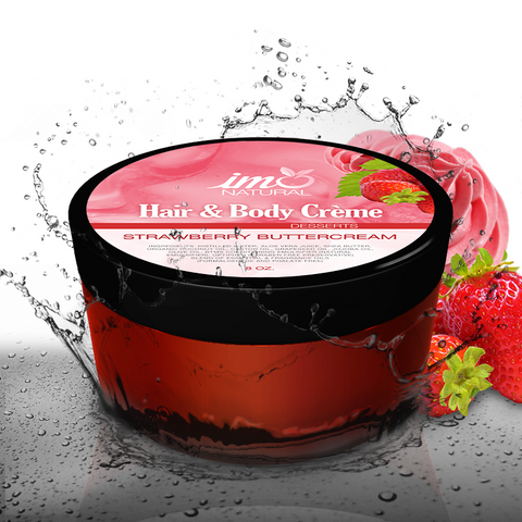 8oz Beauty Strawberry Buttercream Hair and Body Creme - ImoNatural